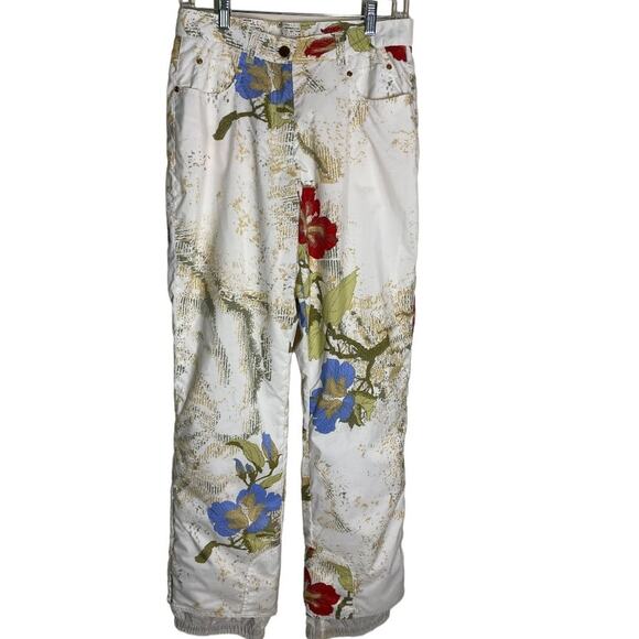 Obermeyer Women's White Floral Cortina Insulated Ski Pants - Picture 1 of 7